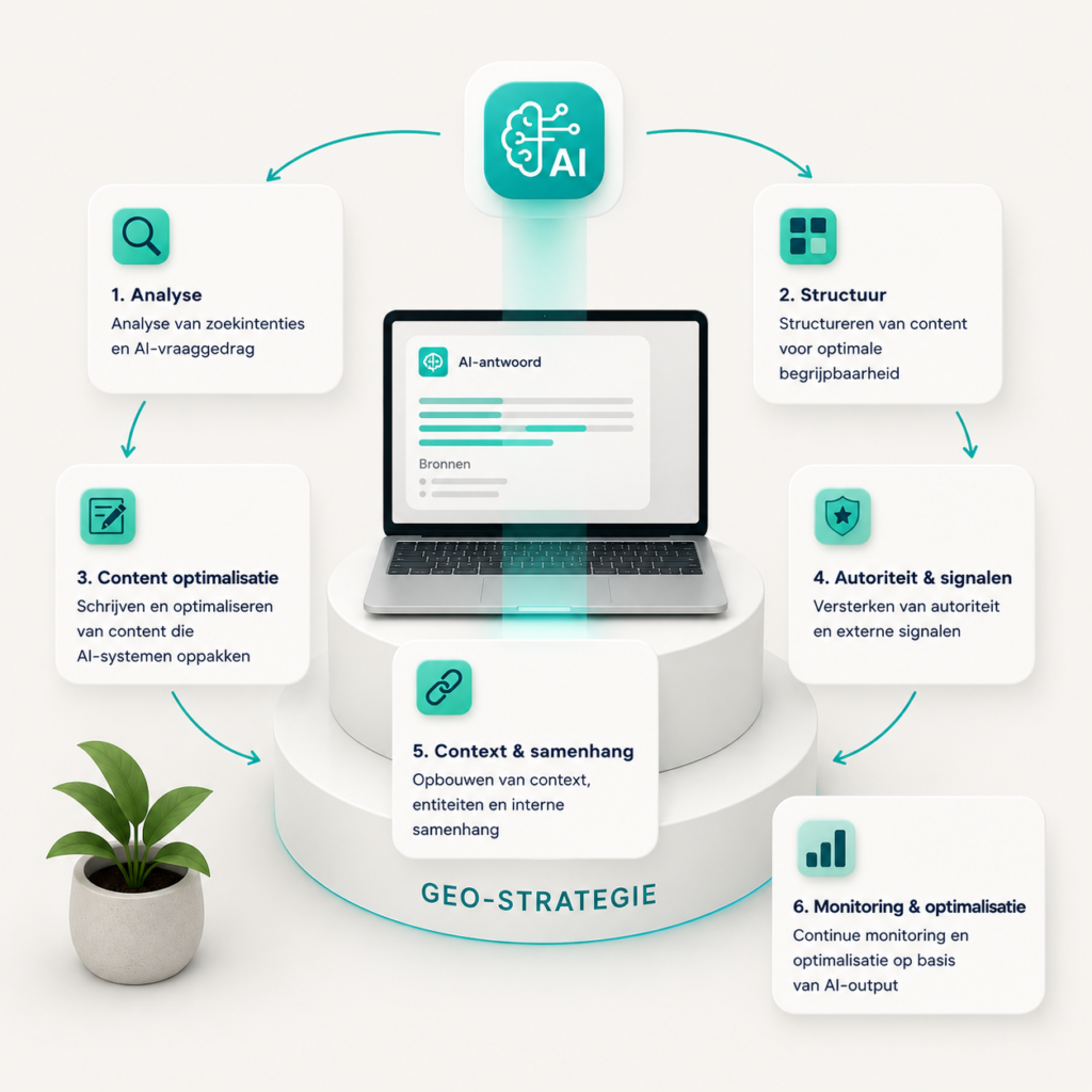GEO-strategie en AI-workflow