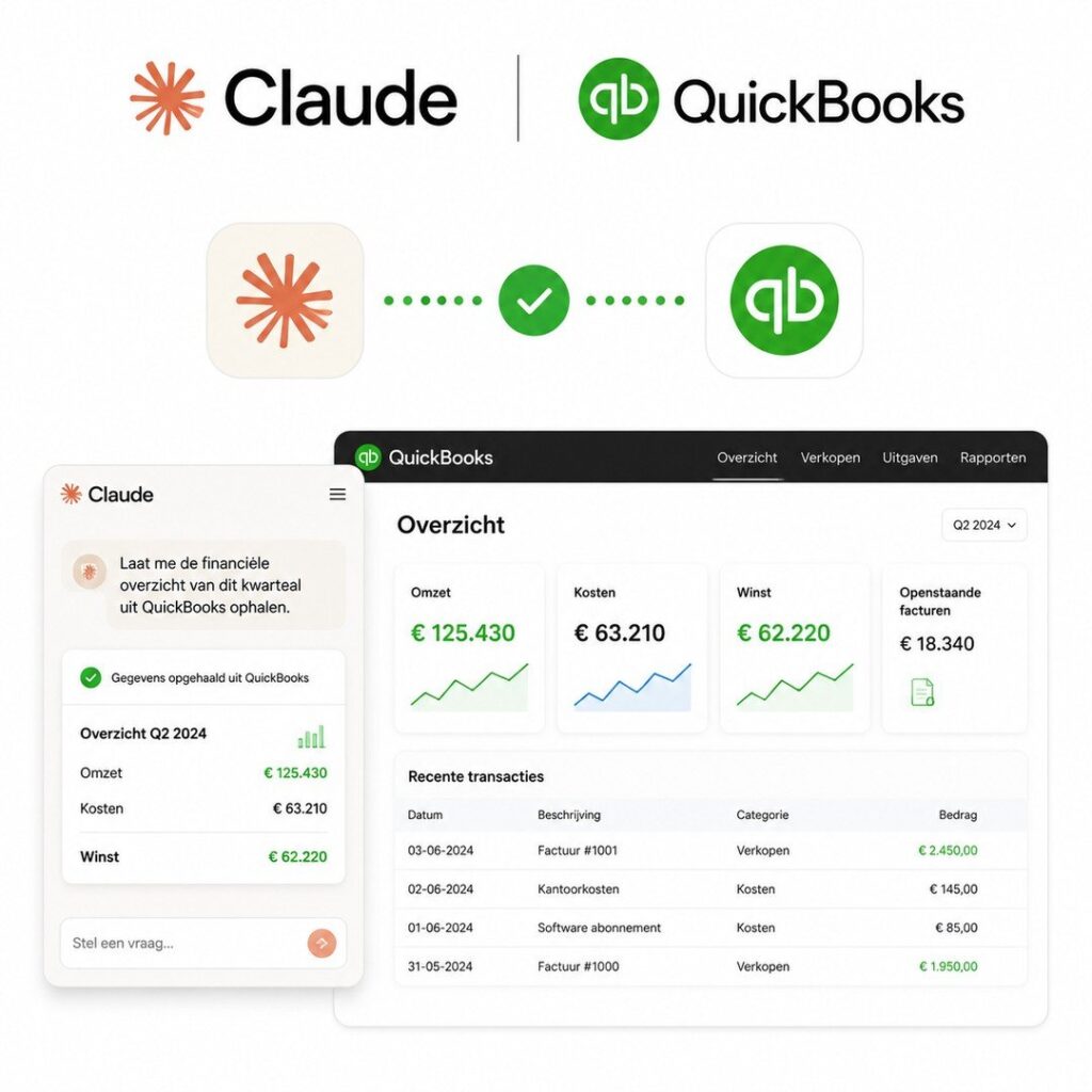 Ontdek hoe Claude en Quickbooks samenwerken voor efficiënter financieel beheer. Lees de PDF voor meer informatie.