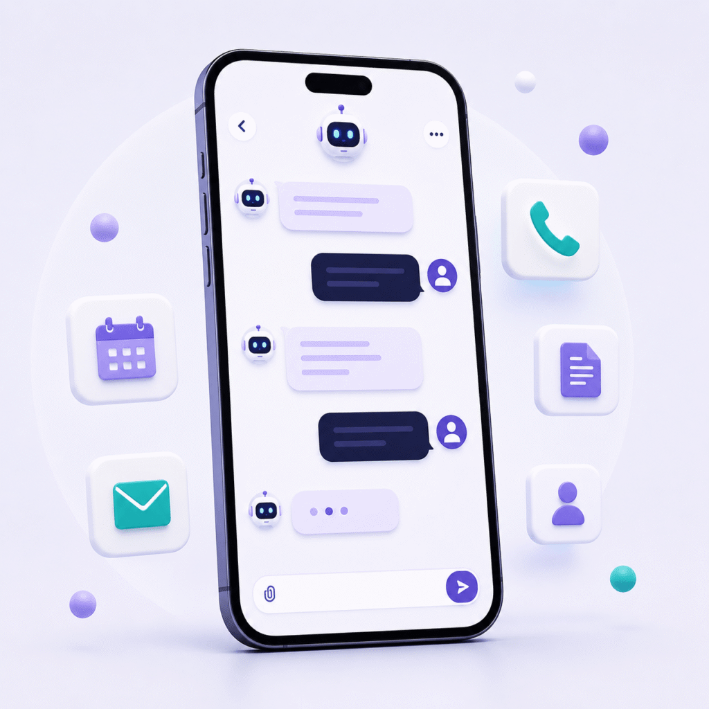 Chatbots interface mockup visualisatie met AI