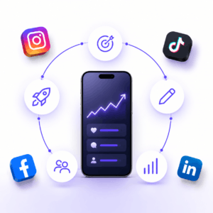 Visualisatie van social media organische groei
